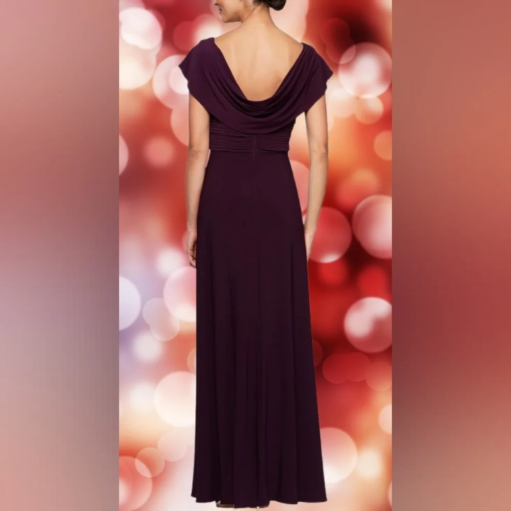 📣Alex Evenings Formal 👗 Cowl Back Embellishment 😍 🆕 With  Tags Plus Size 16